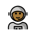 astronaut, medium-dark skin tone